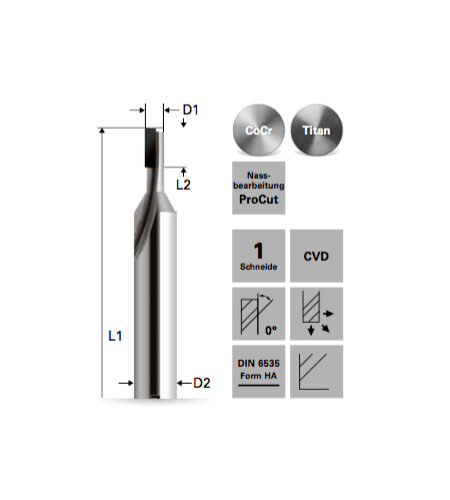 CVD Diamant-Einschneider für Kobalt-Chrom/TITAN